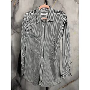 SPRWMN Black Striped Button-Up Blouse Size 2